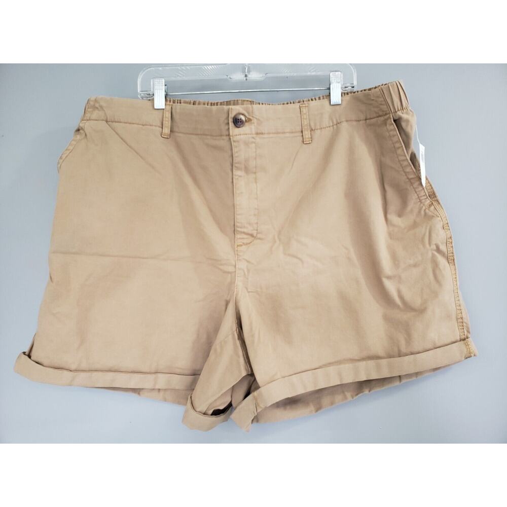 NEW 3X High-Waisted OGC Pull-On Chino Shorts for Women - 5-inch inseam